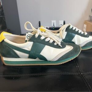 Green and cream Tory Burch Sneaker
